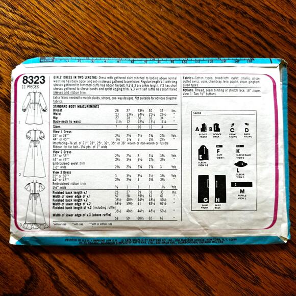 Vintage 1970s Simplicity 8323 Sewing Pattern Sz XXS-XS Midi Maxi Dress COMPLETE - Picture 2 of 2